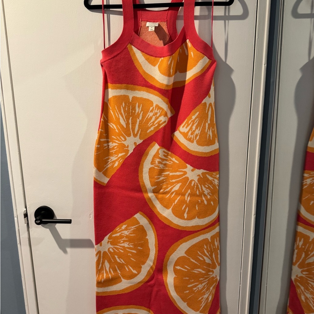 Maeve Orange and Red Citrus Dress